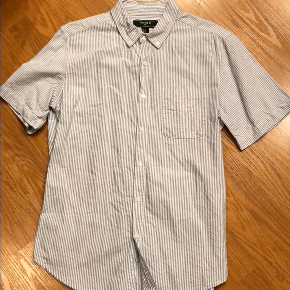Striped button down